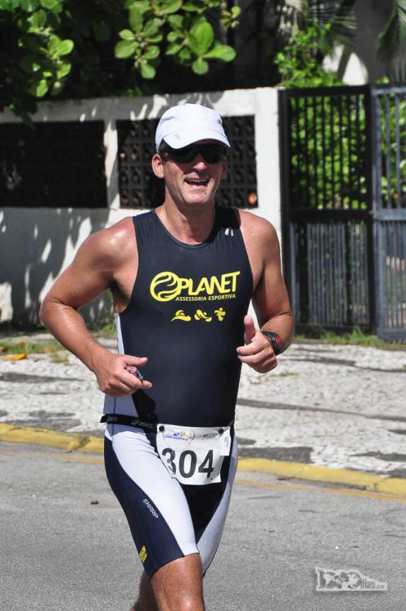 A parte de corrida do triatlo de Caiobá, litoral do Paraná